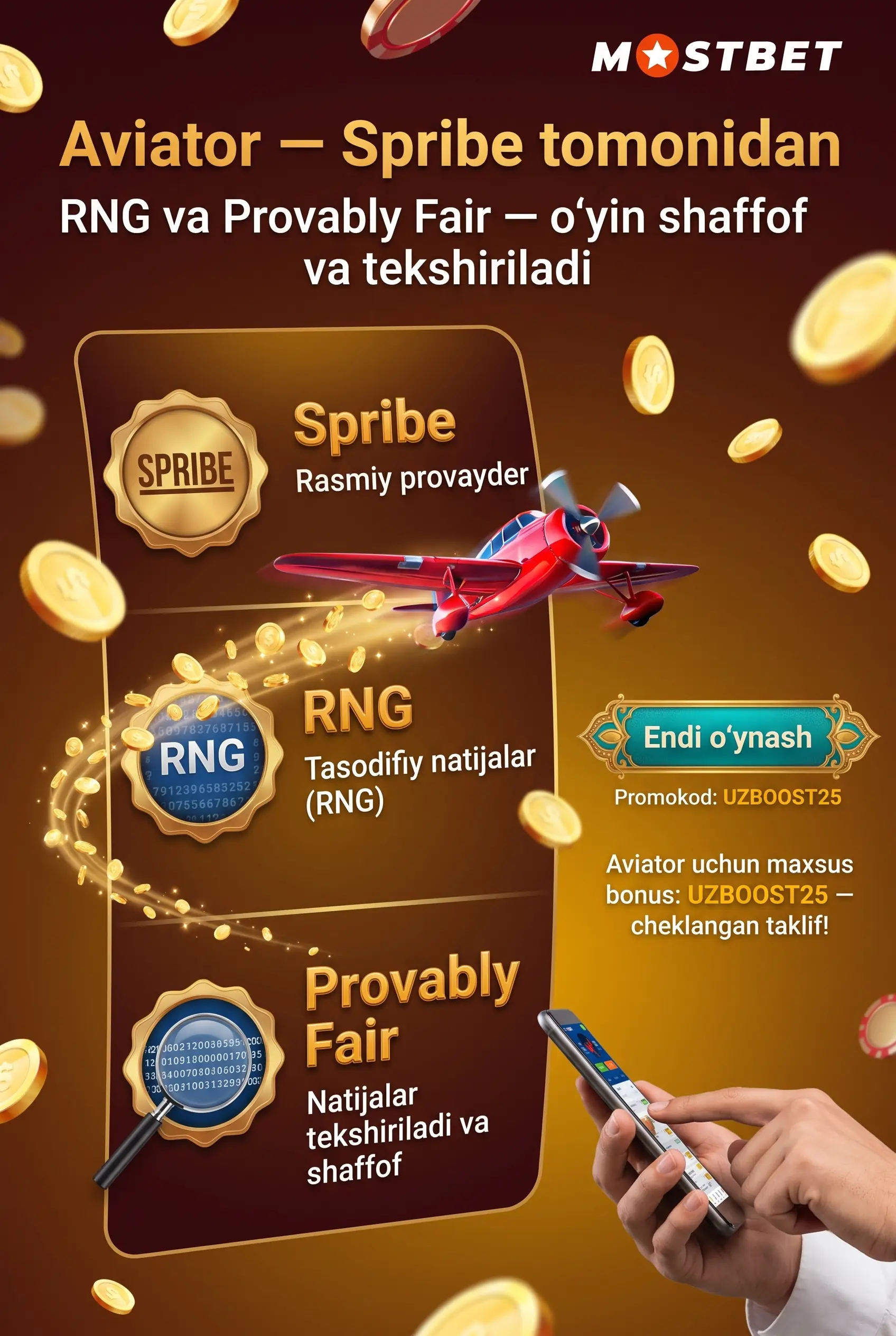 Mostbetdagi Aviator o'yini