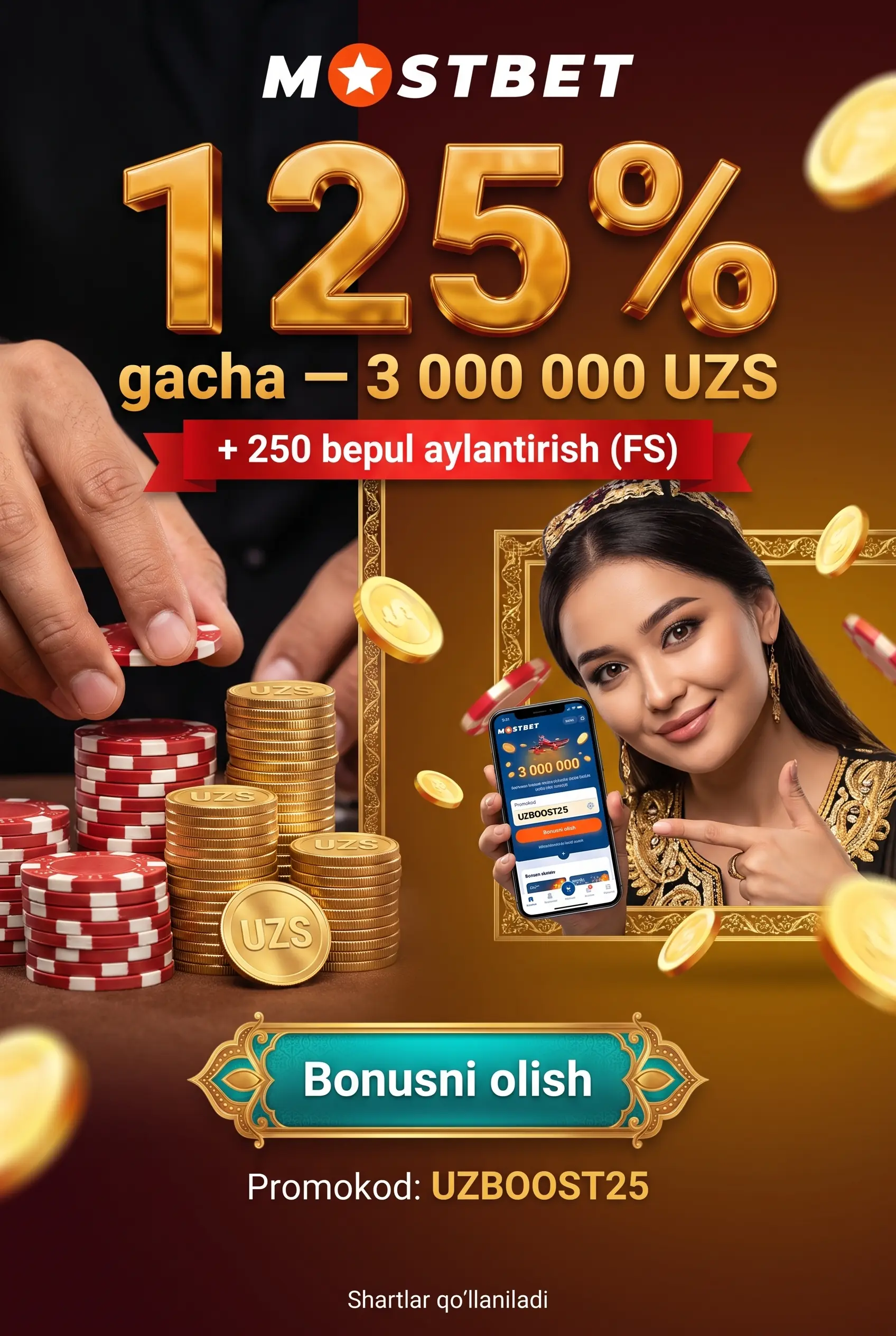 Mostbet bonuslar va platforma bo'limlari