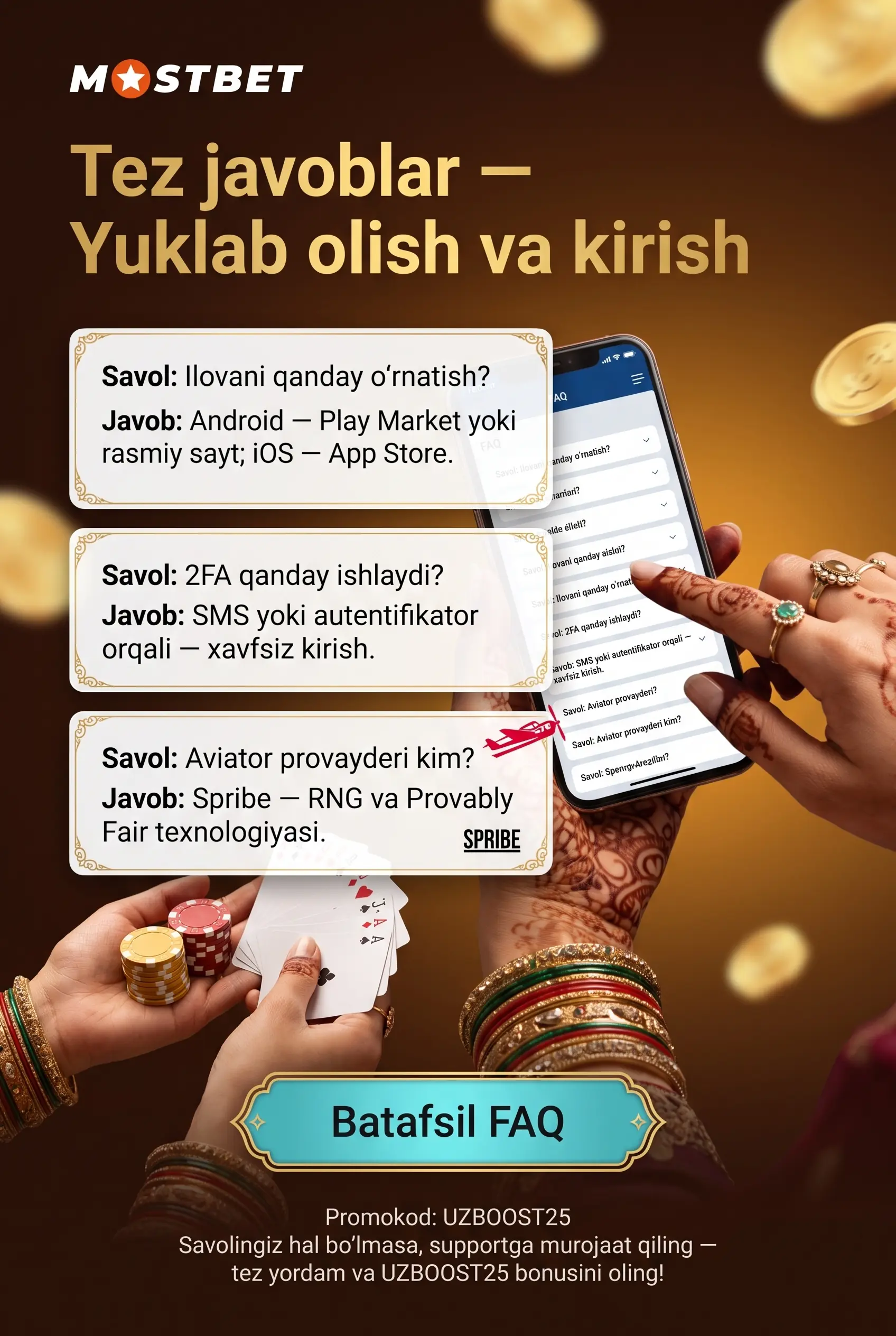 Mostbet yuklab olish va kirish bo'yicha savollar